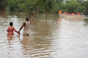 Imagen de las inundaciones en la provincia del Punjab en Pakistán. EFE/EPA/MANSOOR ABBAS