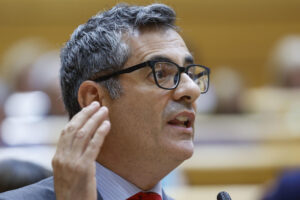 El ministro de la Presidencia, Justicia y Relaciones con las Cortes, Félix Bolaños, el pasado martes en el Senado. EFE/ Juanjo Martín