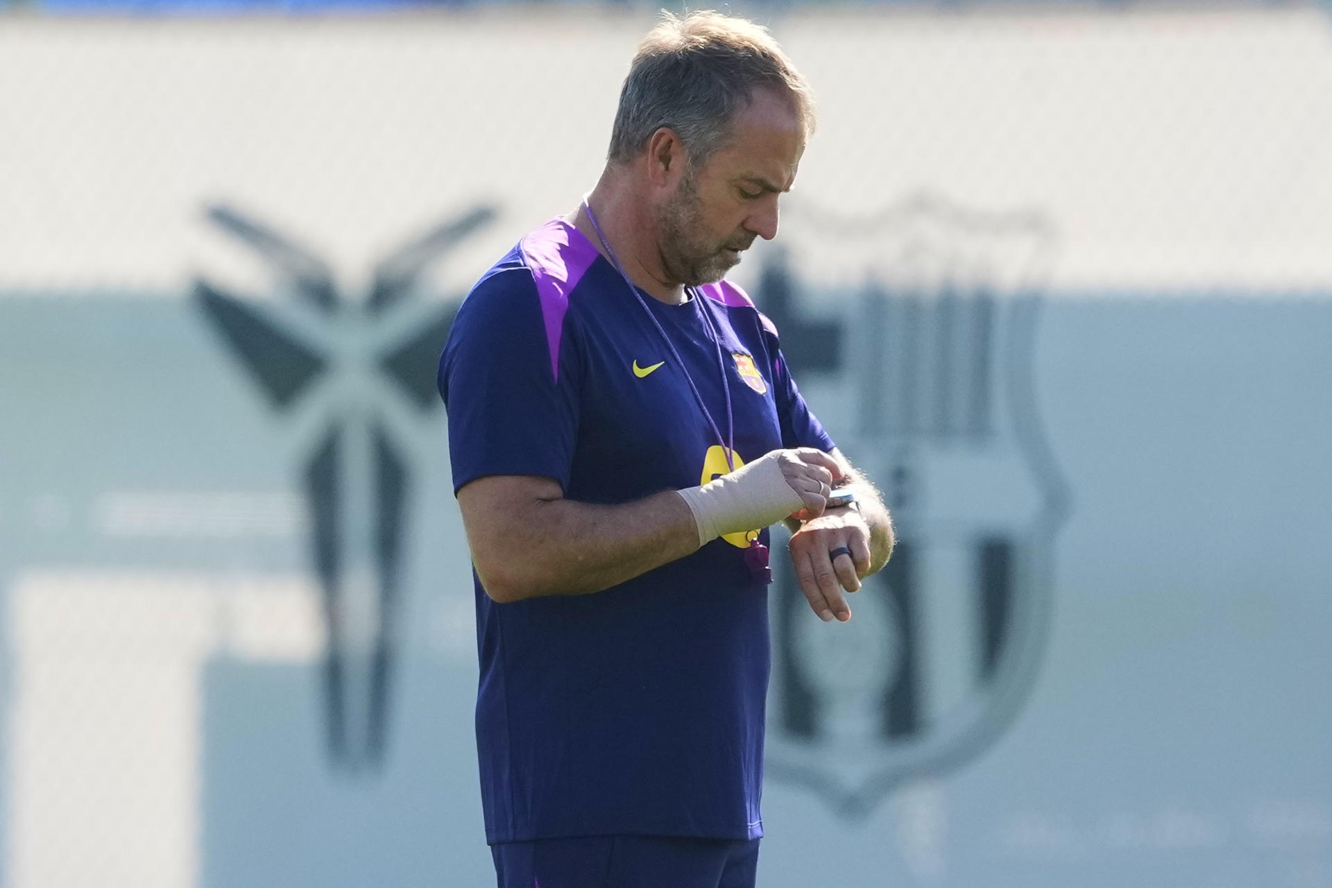 El técnico alemán del FC Barcelona, Hansi Flick. EFE/ Alejandro García