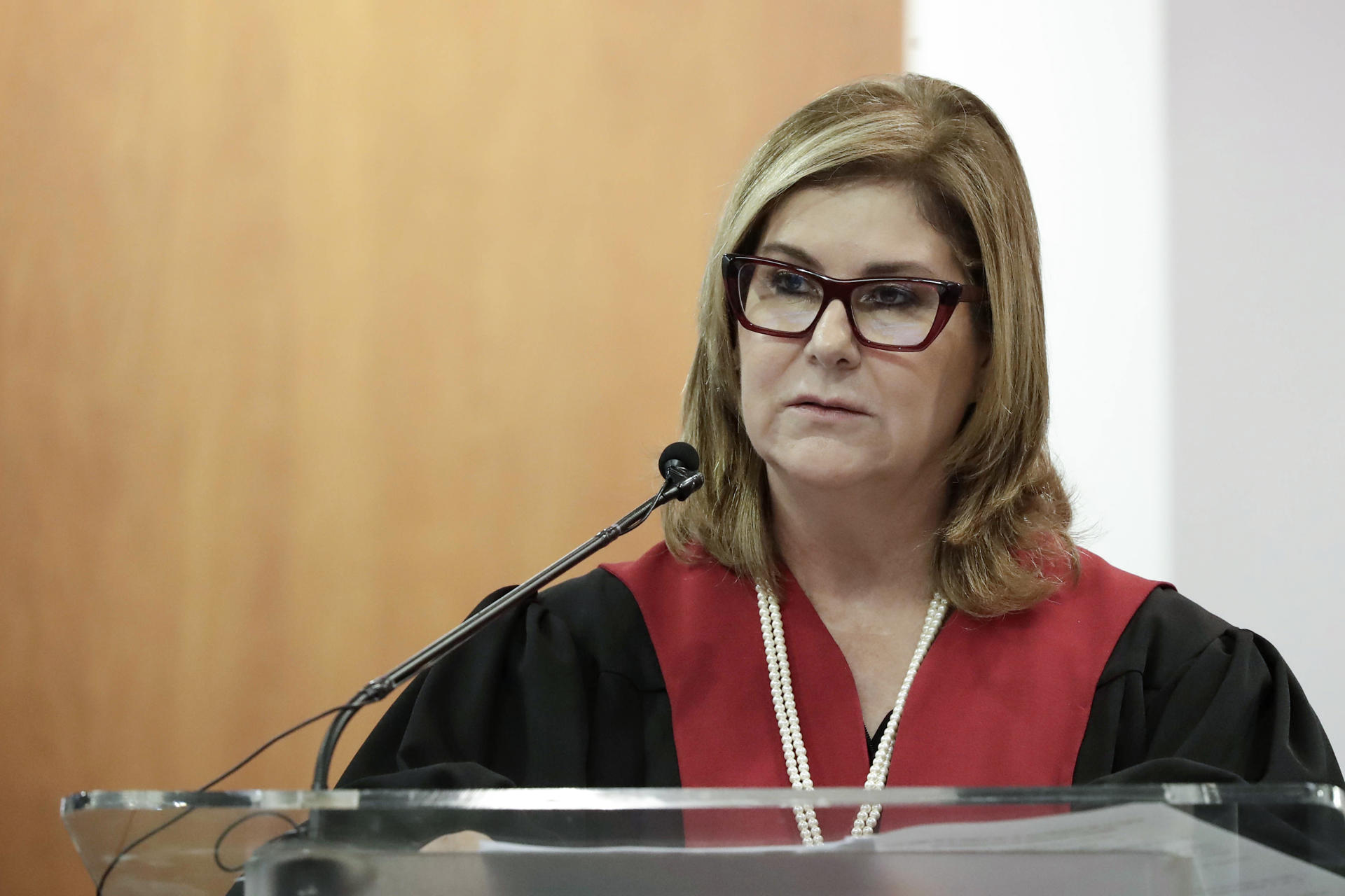 Fotografía de archivo de la presidenta de la Corte Interamericana de Derechos Humanos (CorteIDH), la costarricense Nancy Hernández, en San José (Costa Rica). EFE/Jeffrey Arguedas