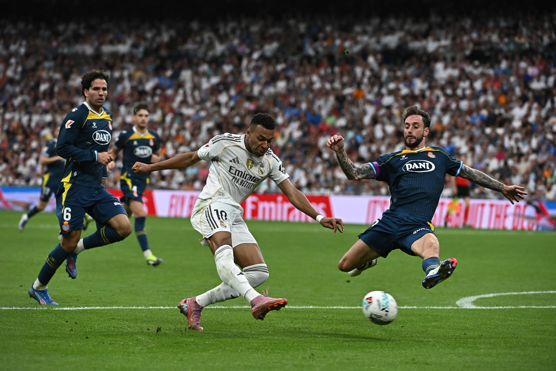 Kylian Mbappe, ante el Espanyol. EFE/ FERNANDO VILLAR