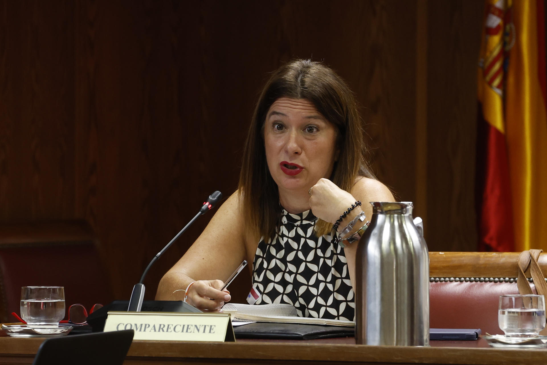 Imagen de archivo de Leire Díez durante su comaprecencia en la comisión de investigación del caso Koldo en el Senado. EFE/ J.J. Guillén