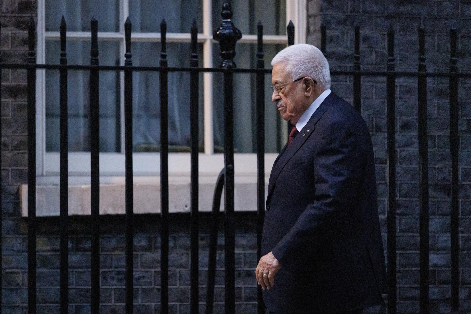 El presidente de la Autoridad Palestina, Mahmud Abás, en Londres, Gran Bretaña, el 8 de septiembre de 2025. EFE/EPA/Tolga Akmen