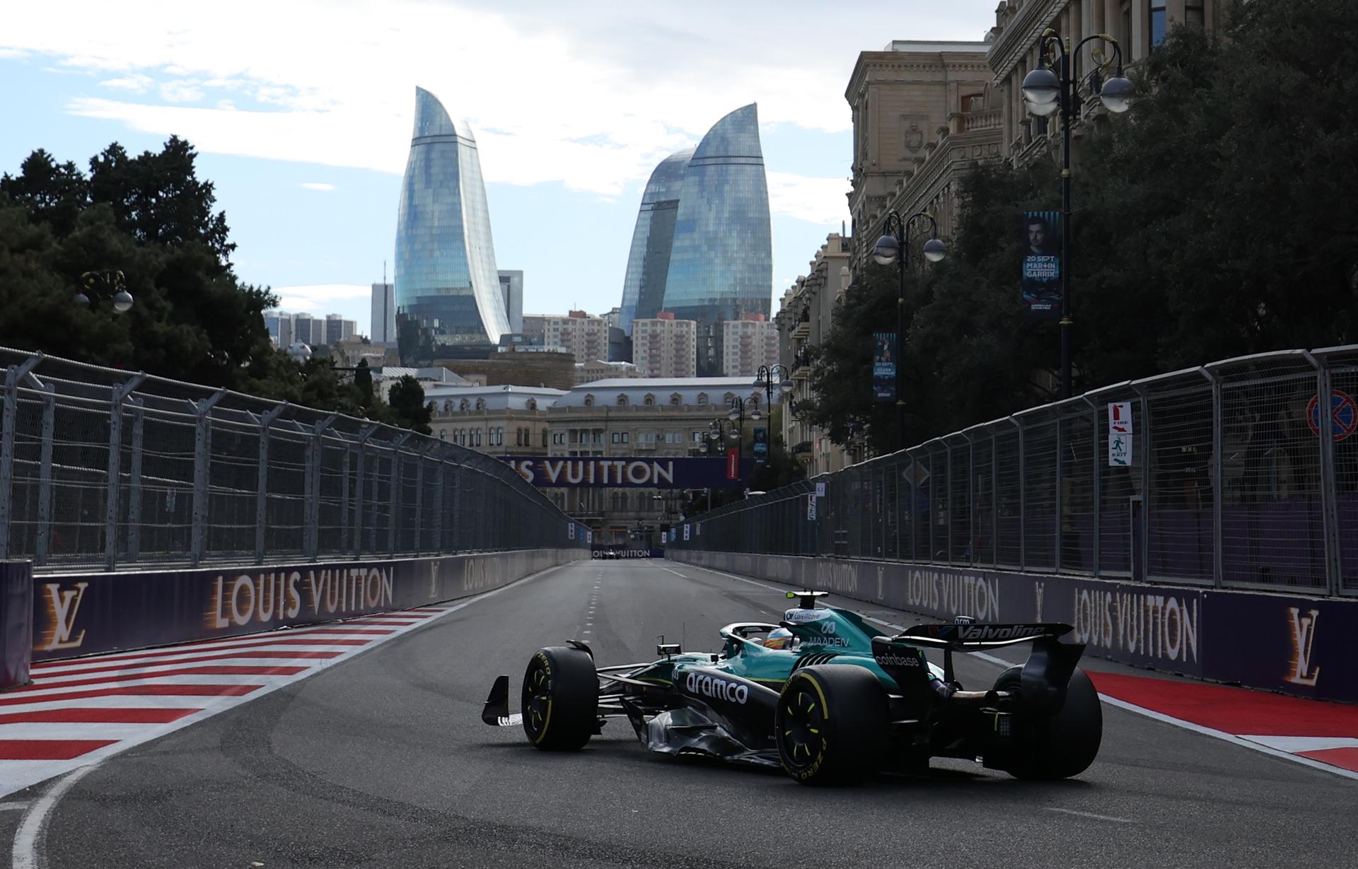 El español Fernando Alonso (Aston Martin), en el Gran Premio de Azerbaiyán EFE/EPA/ALI HAIDER