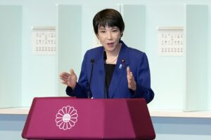 Imagen de Archivo de Sanae Takaichi, exministra de Seguridad Económica y heredera ideológica de las posturas conservadoras del asesinado ex primer ministro Shinzo Abe.
EFE/EPA/HIRO KOMAE / POOL