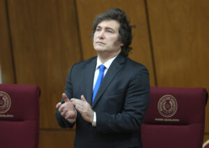Fotografía que muestra al presidente de Argentina, Javier Mile. EFE/ Juan Pablo Pino