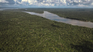 Fotografía de archivo fechada el 4 de abril de 2023 que muestra una vista aérea de una zona de la Floresta Amazónica, en el estado de Pará (Brasil). EFE/ Antonio Lacerda /ARCHIVO