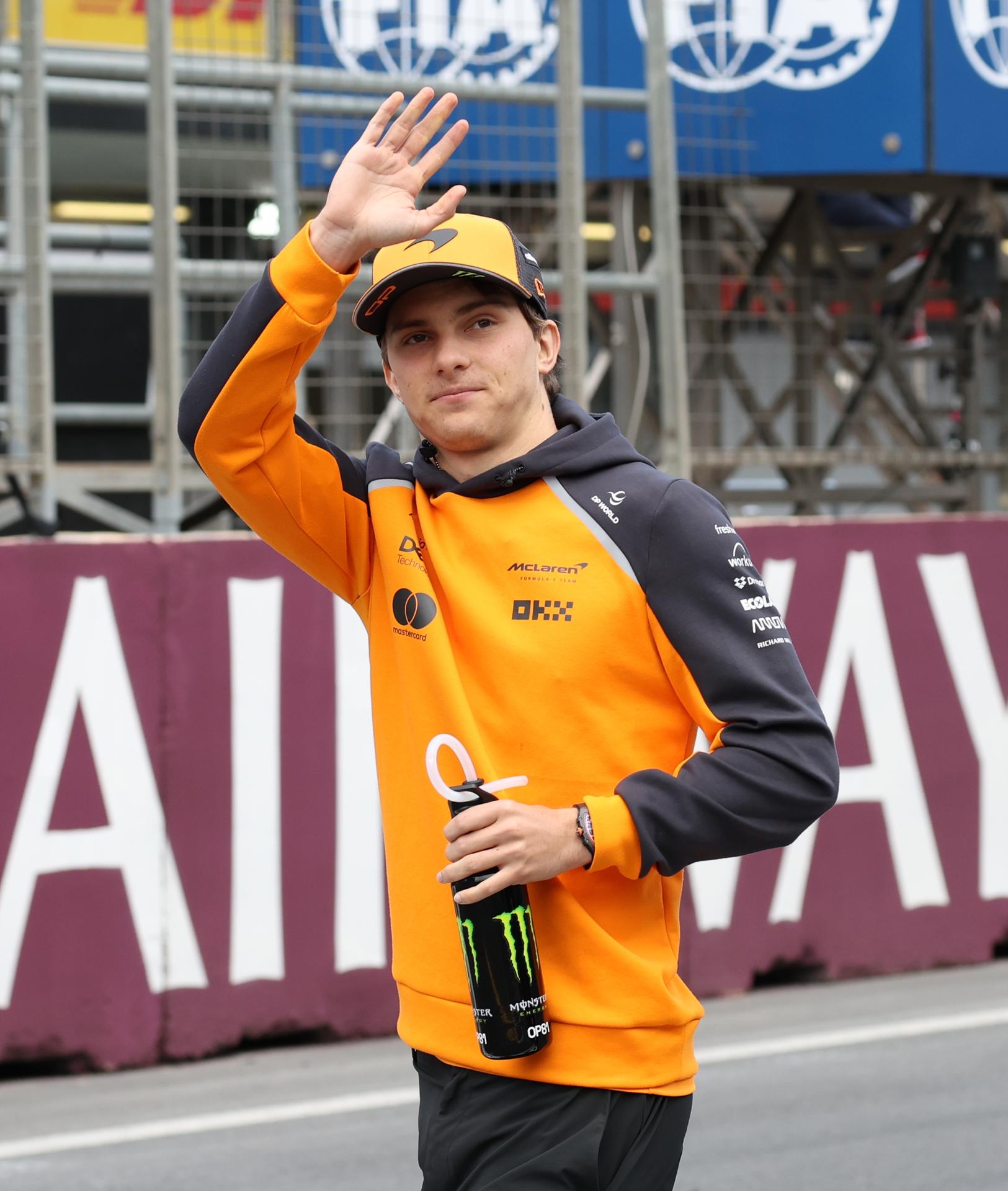 El australiano Oscar Piastri (McLaren), líder del Mundial de Fórmula Uno, en el Gran Premio de AzerbaiyánFE/EPA/ALI HAIDER