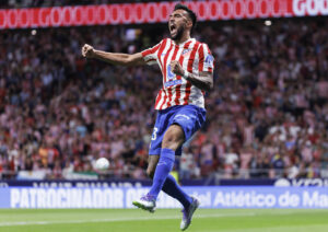 Foto der archivo del centrocampista argentino del Atlético de Madrid Nico Gozález, que celebra su gol contra el Villarreal durante el partido de la jornada 4 de LaLiga disputado en el estadio Metropolitano. EFE/Sergio Pérez