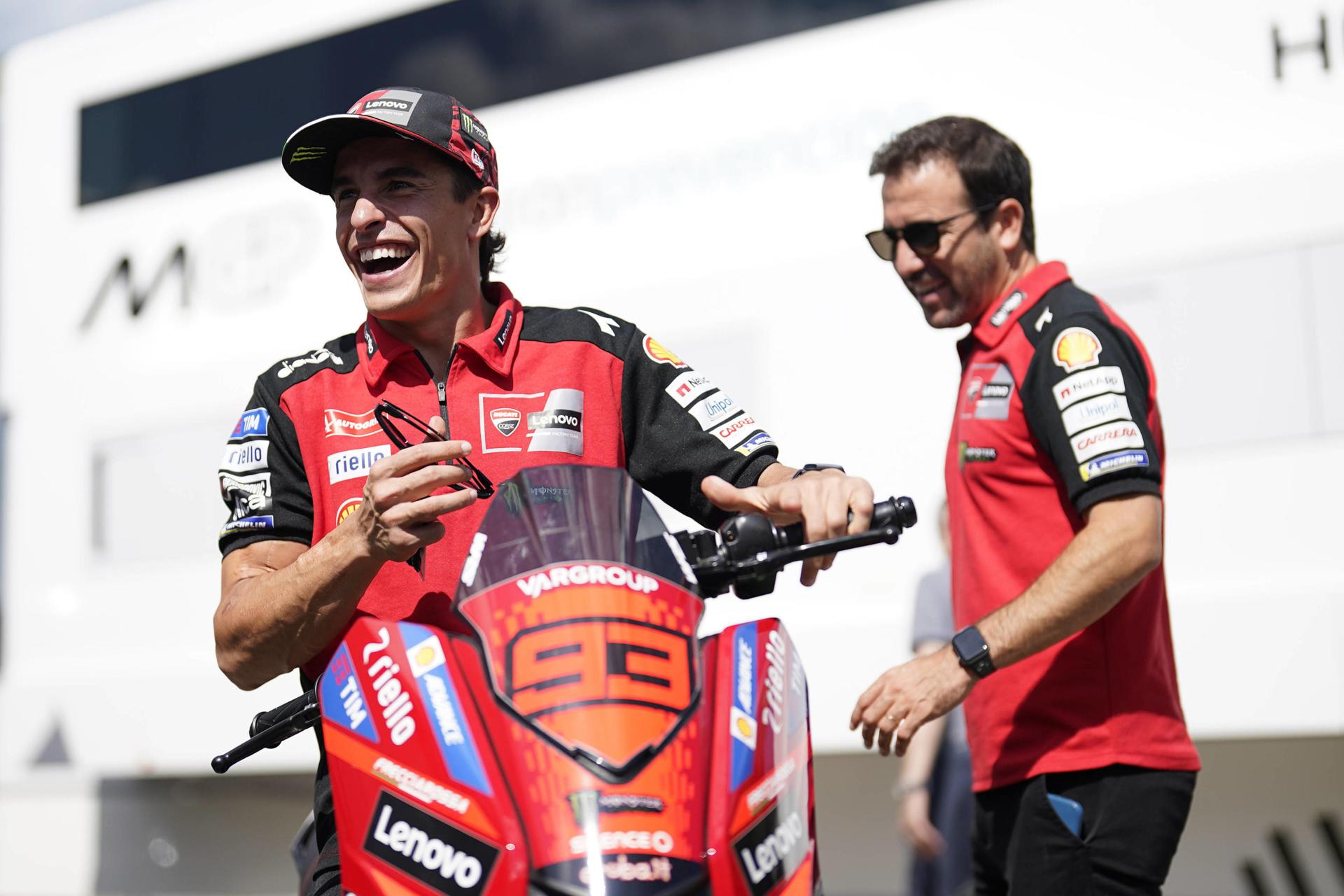 El piloto español Marc Marquez este jueves en el Gran Premio de San Marino.EFE/EPA/DANILO DI GIOVANNI