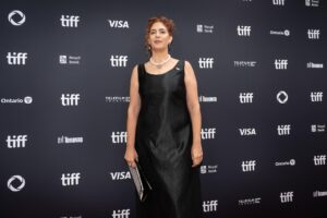 La directora de cine Annemarie Jacir llega para la proyección de la película 'Palestine 36' durante el 50º Festival Internacional de Cine de Toronto (TIFF), en Toronto, Canadá. EFE/EDUARDO LIMA