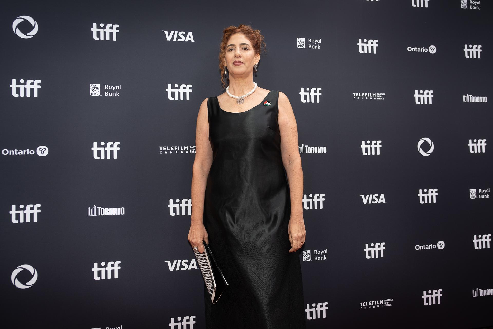 La directora de cine Annemarie Jacir llega para la proyección de la película 'Palestine 36' durante el 50º Festival Internacional de Cine de Toronto (TIFF), en Toronto, Canadá. EFE/EDUARDO LIMA