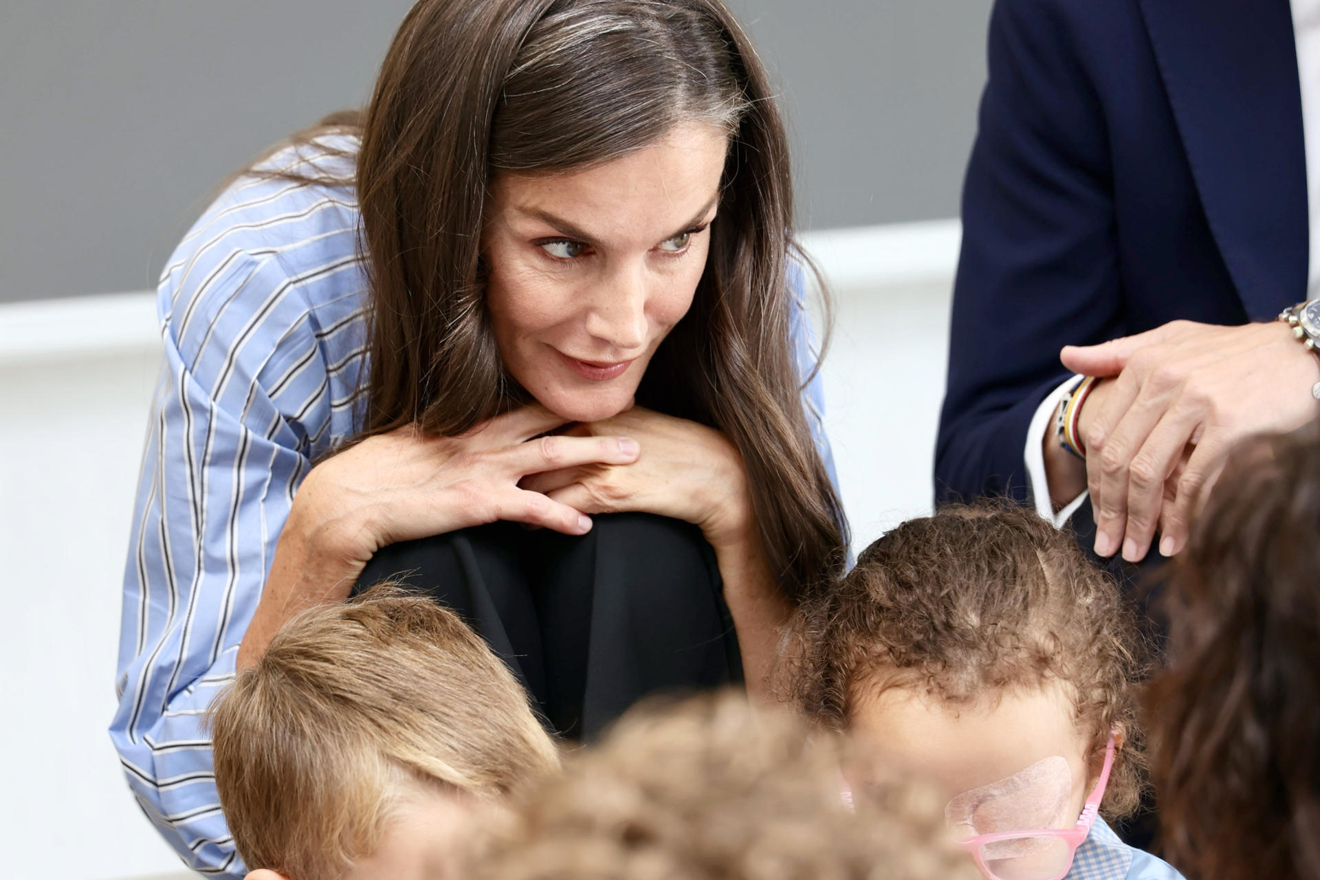 La reina Letizia la semana pasada al inaugurar el pasado viernes el curso escolar 2025-2026. EFE/ Raquel Manzanares.
