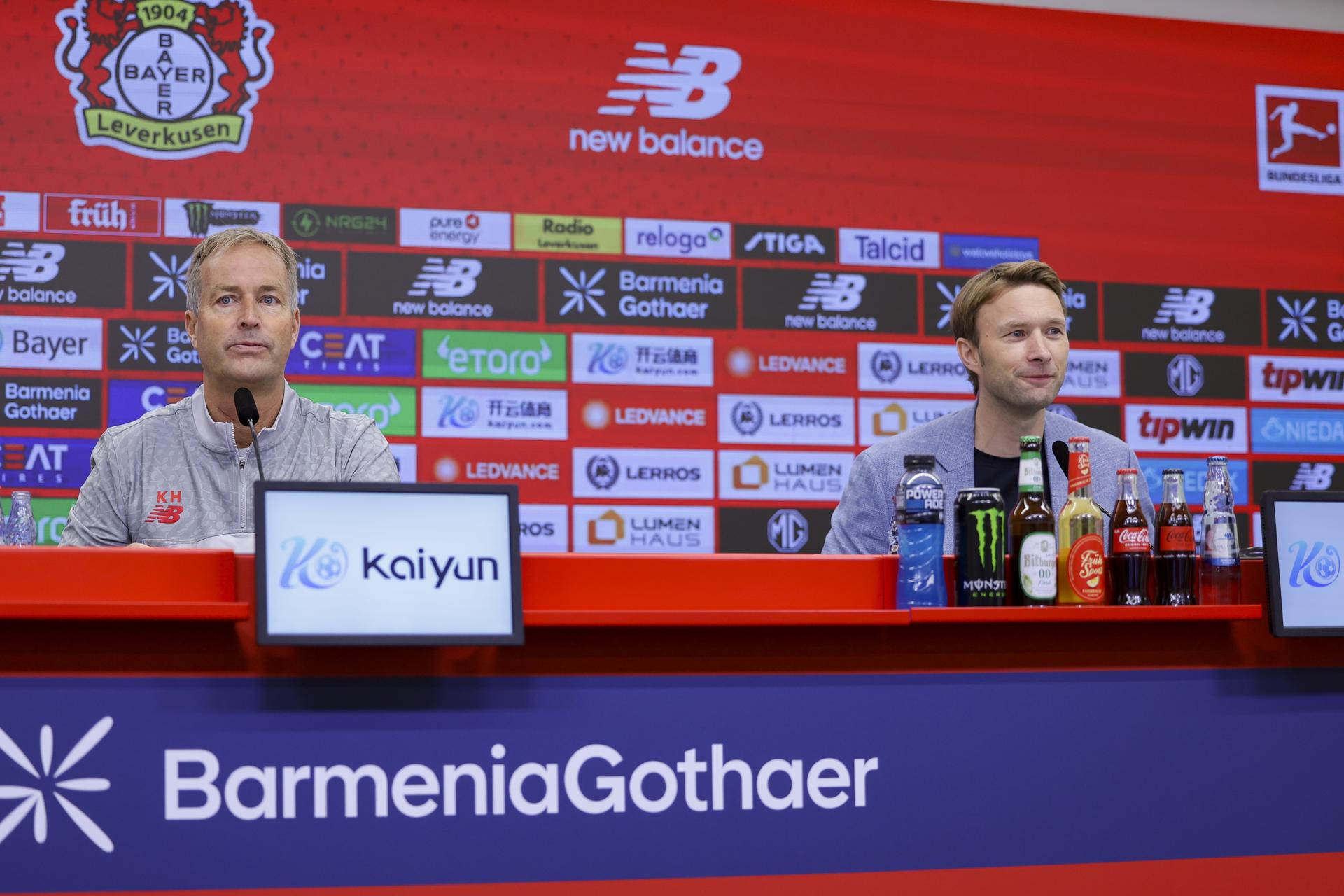 Presentación del danés Kasper Hjulmand como nuevo entrenador del Bayer Leverkusen.. EFE/EPA/CHRISTOPHER NEUNDORF
