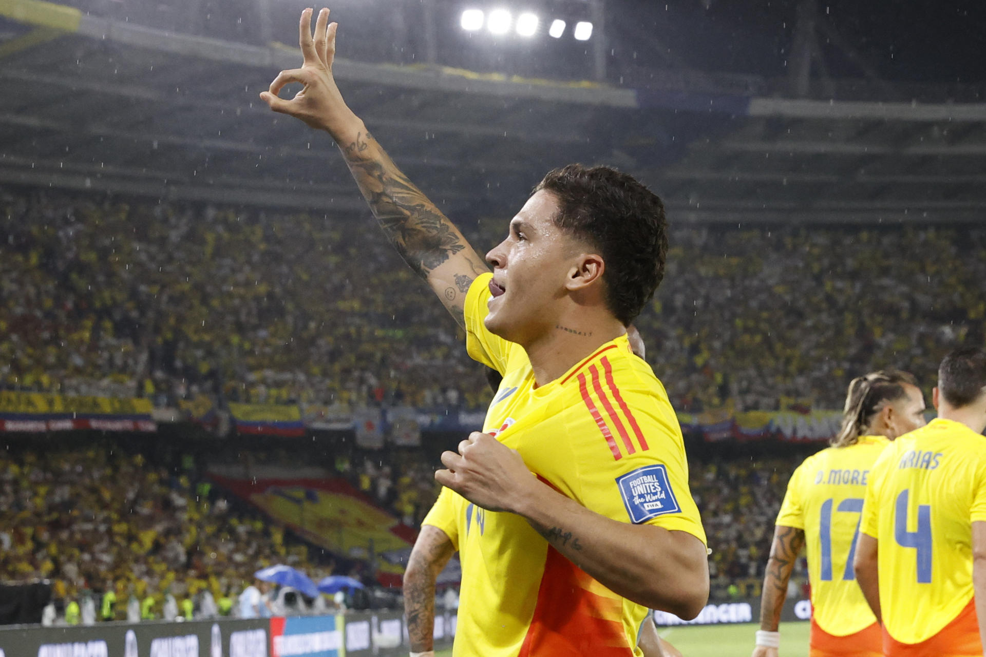 Juan Fernando Quintero, una de las figuras de Colombia. EFE/Mauricio Dueñas Castañeda