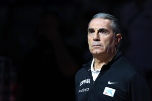 El seleccionador español, el italiano Sergio Scariolo. EFE/EPA/GEORGI LICOVSKI