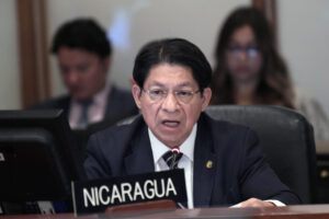 Fotografía de archivo del ministro de Exteriores de Nicaragua, Denis Moncada Colindres. EFE/Lenin Nolly