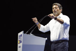 Foto de archivo del líder de Chega, André Ventura.EFE/J.J. Guillén