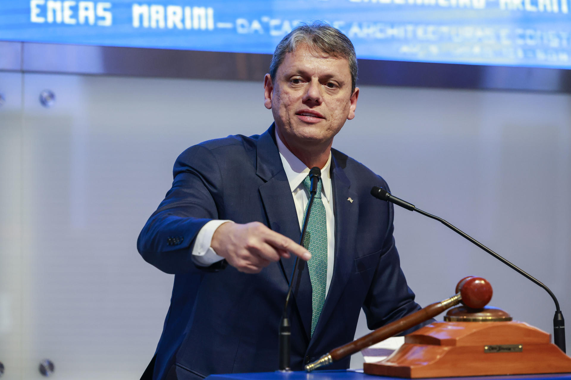 Fotografía de archivo del gobernador del estado de São Paulo, Tarcísio de Freitas. EFE/ Sebastiao Moreira/ ARCHIVO