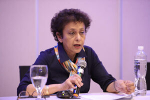 La relatora especial de la ONU para la promoción y protección del derecho a la libertad de opinión y expresión, Irene Khan, en una foto de archivo (27/10/2023). EFE/Gustavo Amador