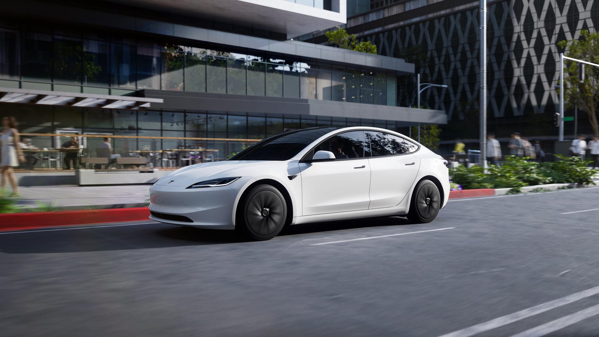 Fotografía cedida por Tesla donde se muestra el Model 3 Standard. EFE /Tesla