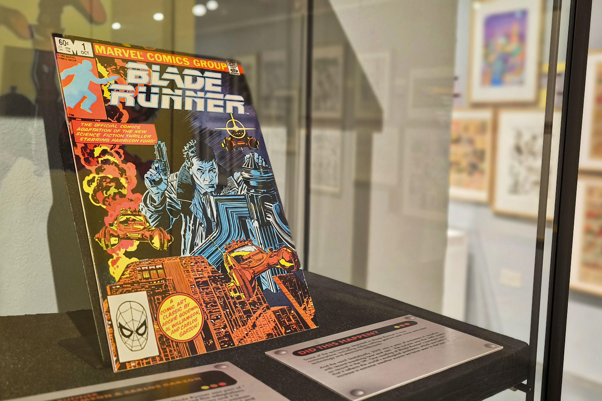 El museo de la caricatura de Londres (Cartoon Museum, en inglés) exhibe, en una recopilación de más de medio siglo de predicciones distópicas, cómo el universo del cómic ha visto y ve el futuro de la sociedad humana a través de las tiras. arteEFE/Guillermo Garrido Serrano