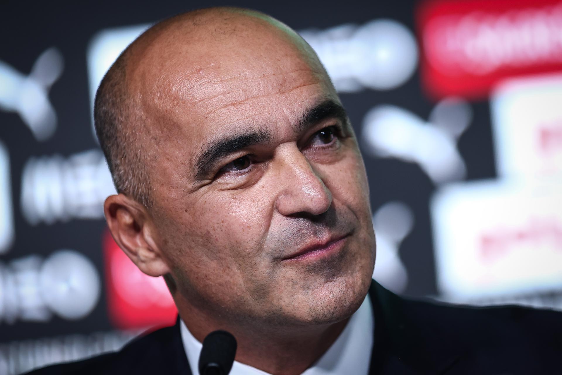 El técnico de Portugal, Roberto Martinez, durante la rueda de prensa en la que anunció la lista para los partidos contra Irlanda y Hungría. EFE/EPA/RODRIGO ANTUNES