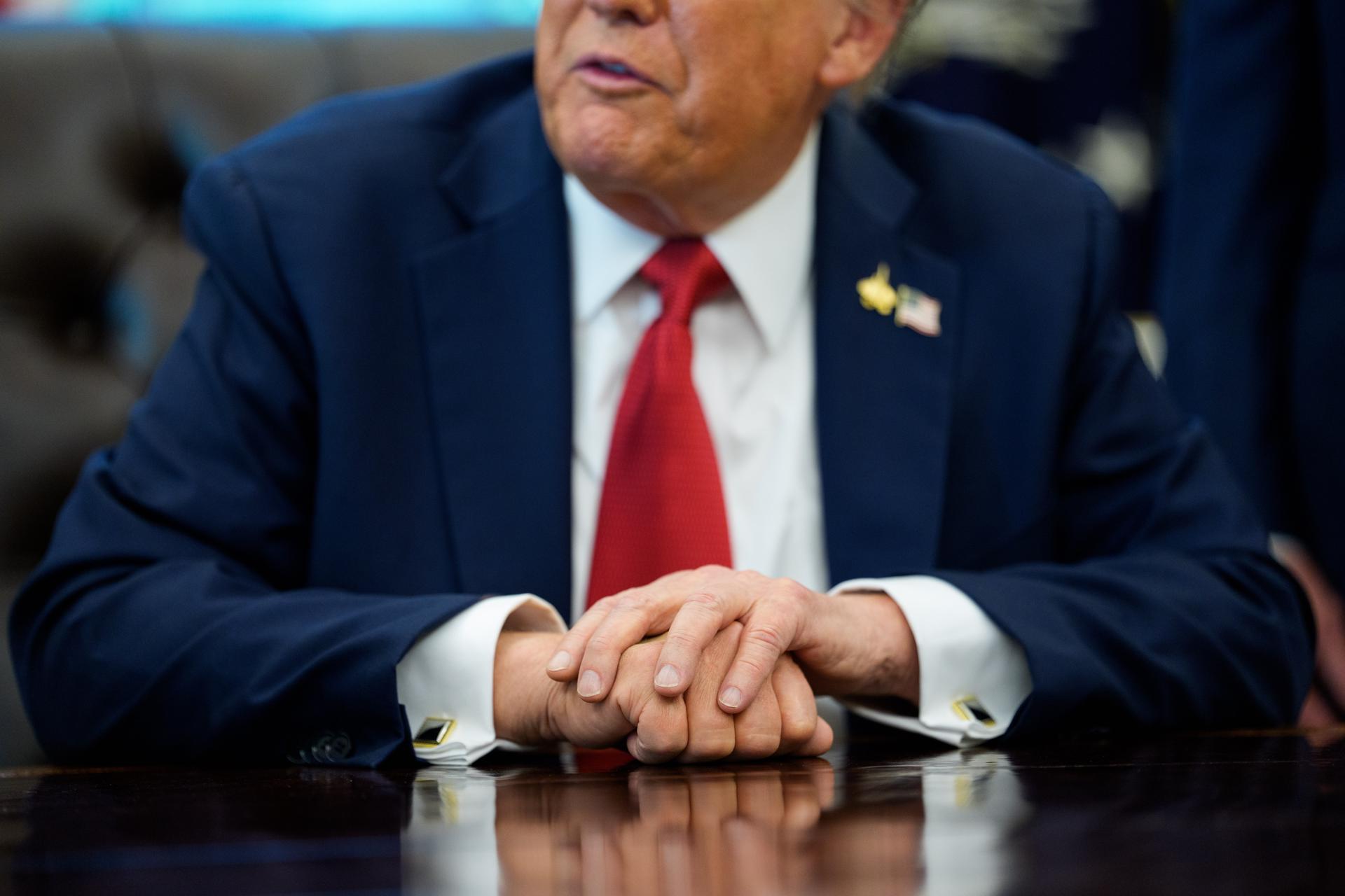 El presidente de Estados Unidos, Donald Trump. EFE/Aaron Schwartz