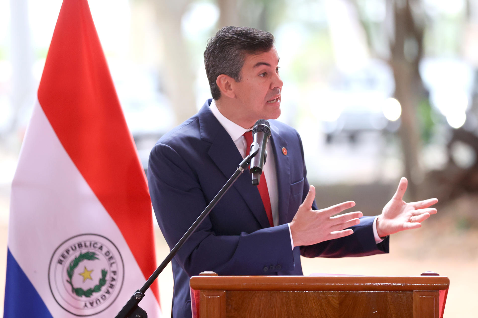 El presidente de Paraguay, Santiago Peña, en una foto de archivo. EFE/ Juan Pablo Pino