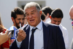 El presidente del Barcelona, Joan Laporta. EFE/Paco Paredes