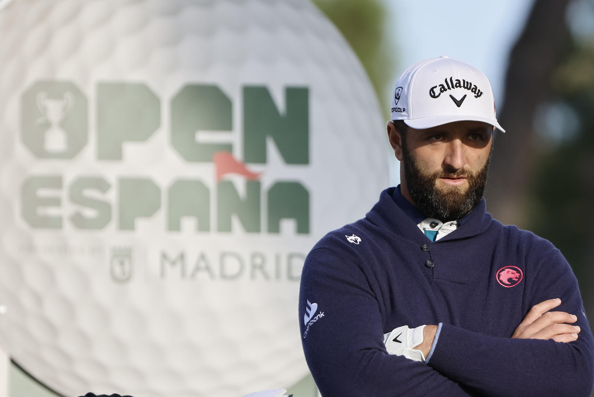 El golfista español Jon Rahm, durante la primera jornada del Abierto de España de golf este jueves en el Club de Campo Villa de Madrid. EFE/ Sergio Pérez