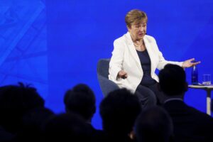 La directora gerente del FMI, Kristalina Georgieva. EFE/EPA/WILL OLIVER