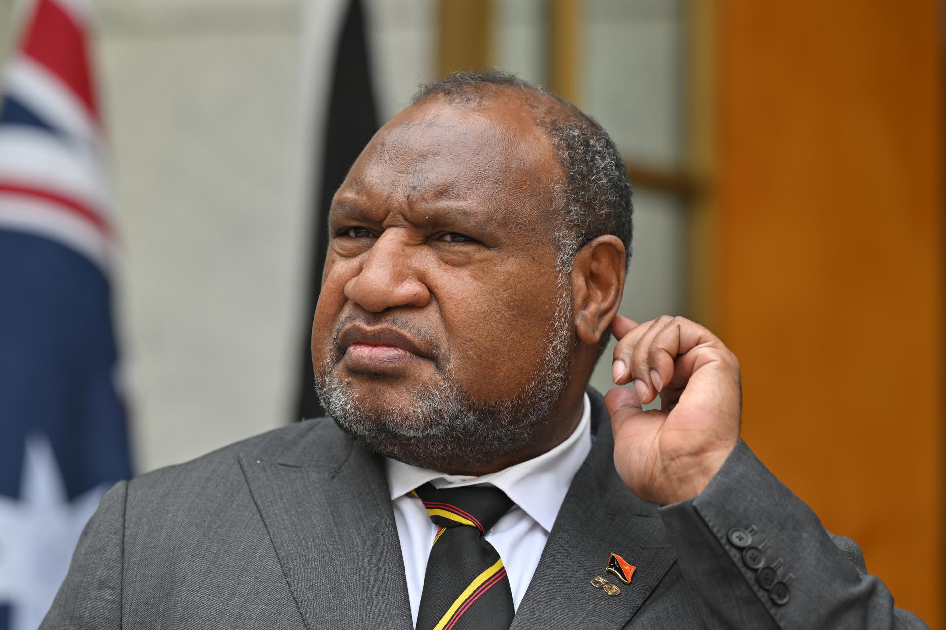 El primer ministro de Papúa Nueva Guinea, James Marape.
EFE/EPA/MICK TSIKAS NO ARCHIVING AUSTRALIA AND NEW ZEALAND OUT
