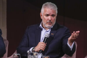 Foto de archivo del expresidente colombiano Iván Duque. EFE/Borja Sánchez-Trillo
