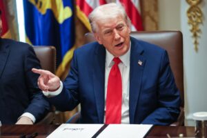 El presidente de Estados Unidos, Donald Trump. EFE/Samuel Corum