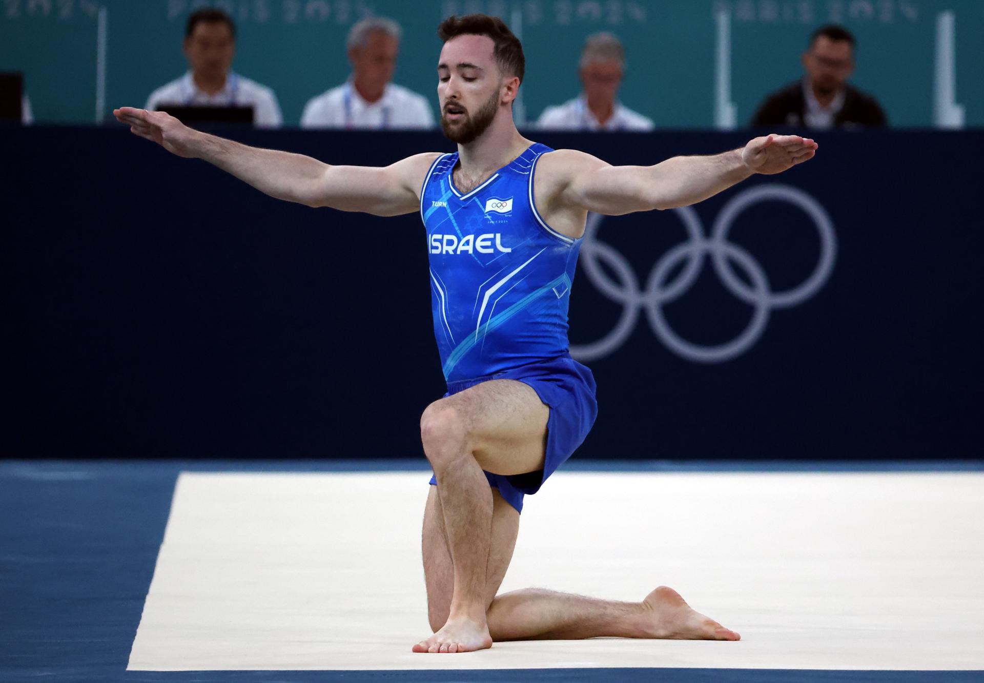 Fotografía de archivo del gimnasta israelí Artem Dolgopyat durante los Juegos Olímpicos de París 2024.
EFE/EPA/YAHYA ARHAB