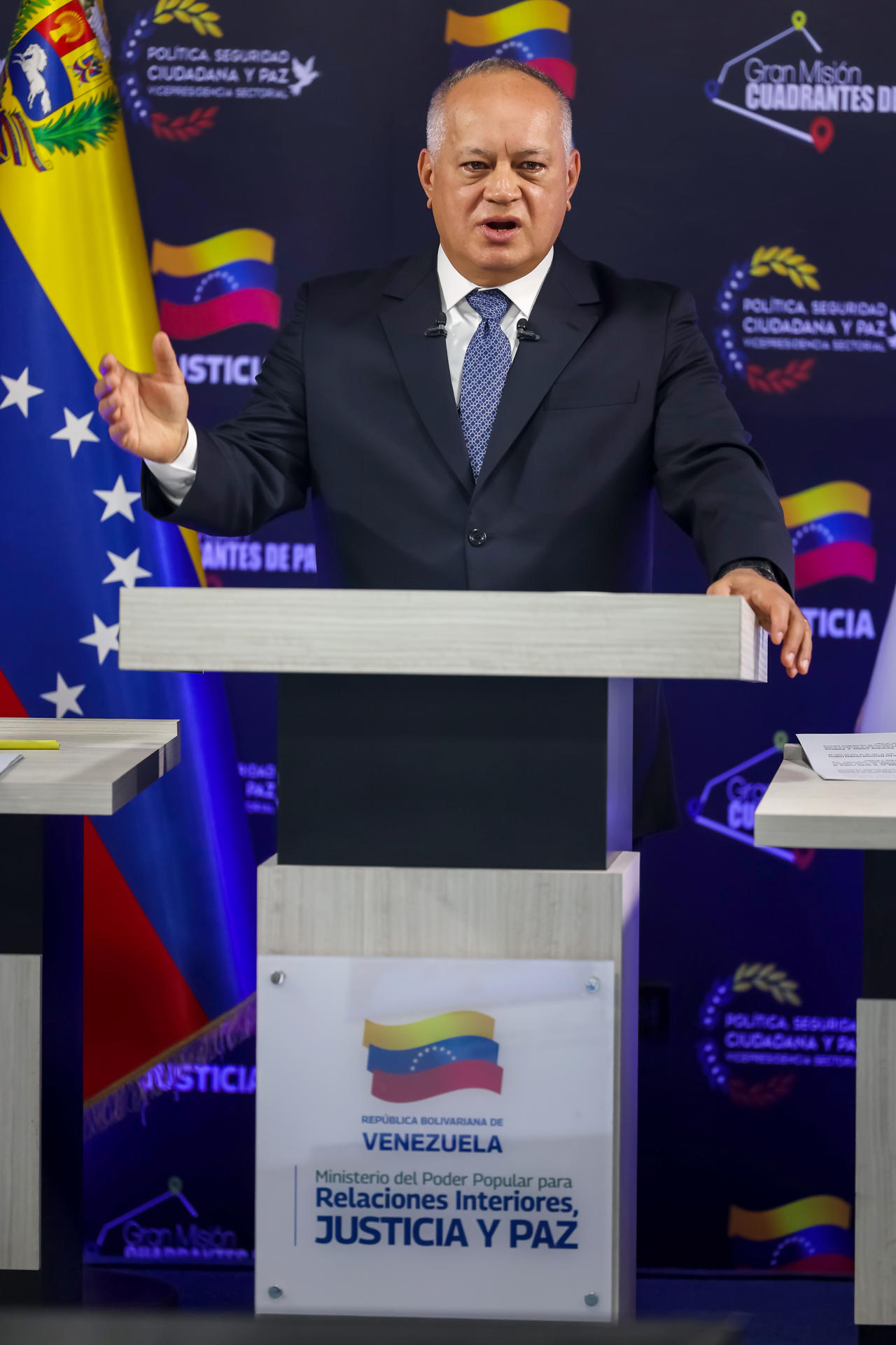 Fotografía de archivo del ministro de Interior, Justicia y Paz, Diosdado Cabello. EFE/ Miguel Gutiérrez