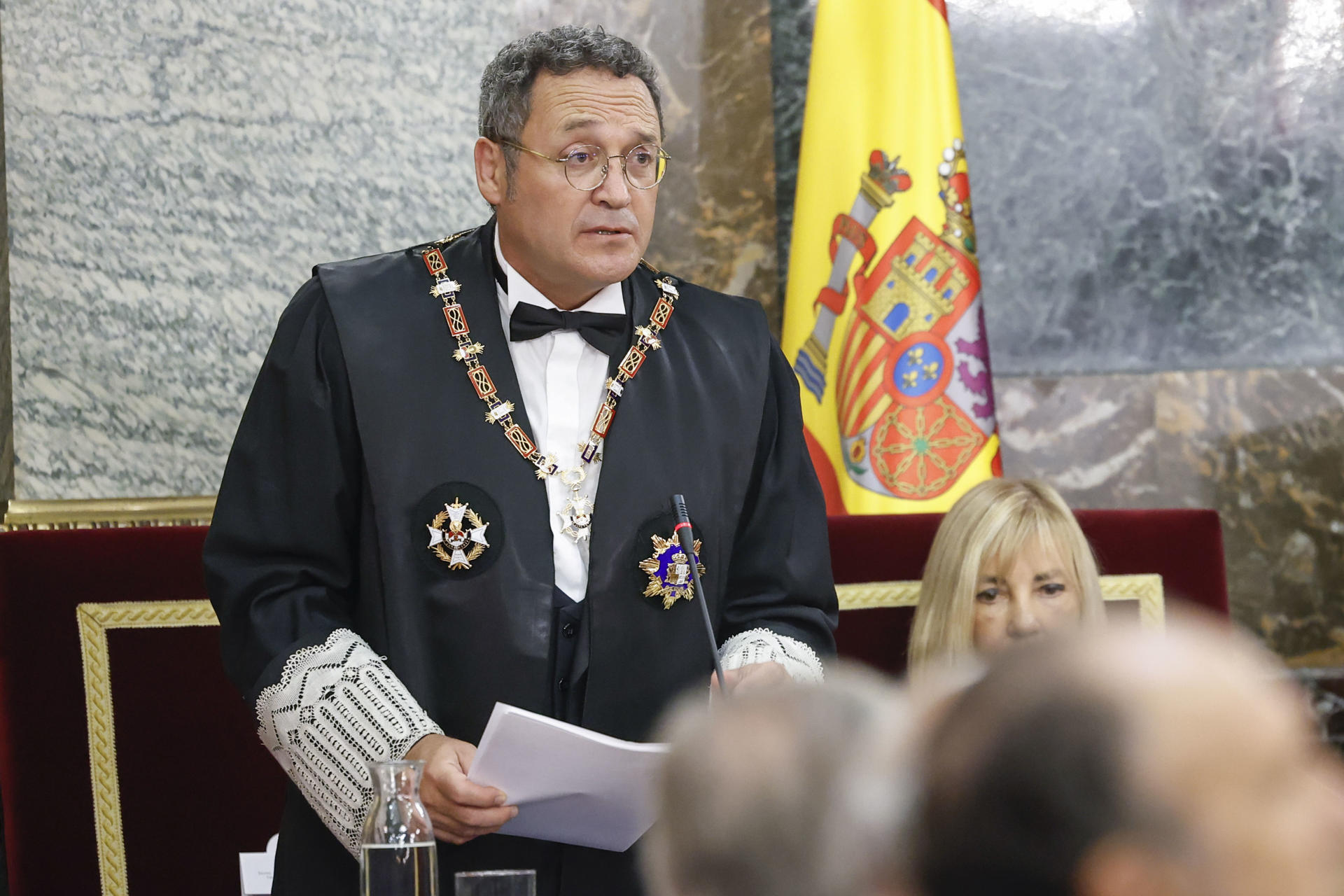 Foto de archivo del fiscal general del Estado,  Álvaro García Ortiz, durante el tradicional acto de apertura del año judicial celebrado el pasado mes de septiembre en la sede del Tribunal Supremo en Madrid. EFE/Chema Moya POOL