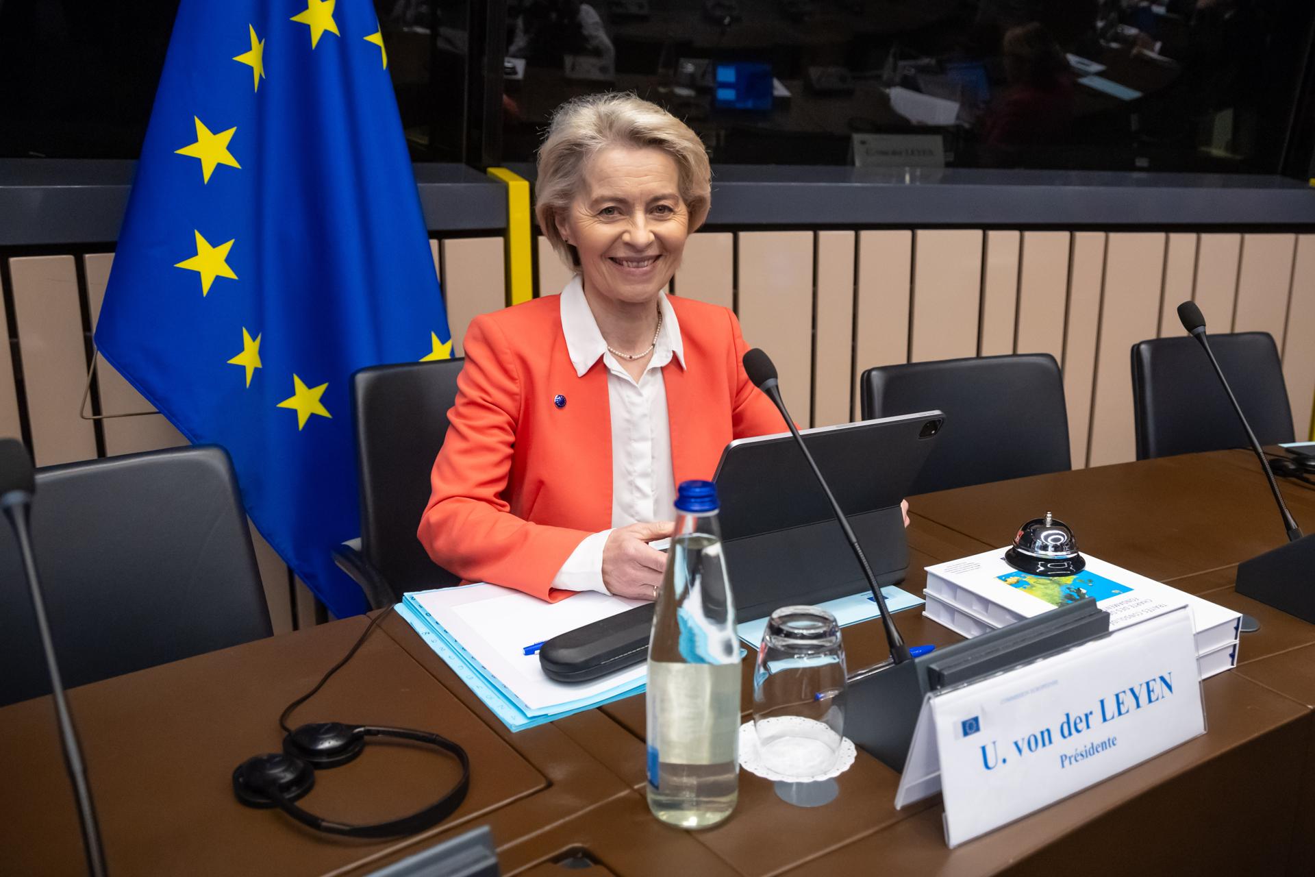 Ursula von der Leyen en el Parlamento Europeo. EFE/EPA/CHRISTOPHE PETIT TESSON