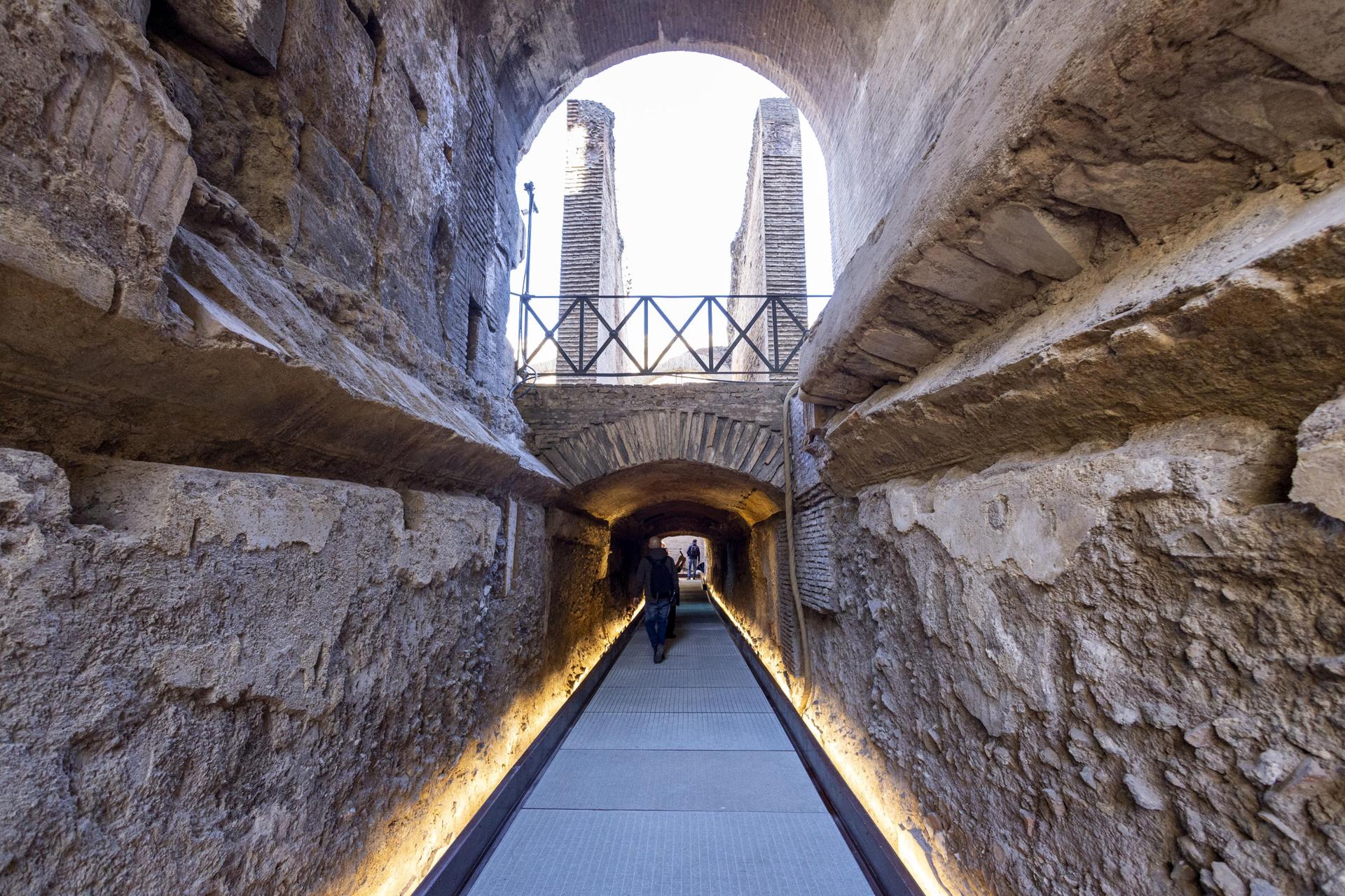 El Pasaje del Emperador Cómodo (Passaggio di Commodo) se ve en el Parque Arqueológico del Coliseo en Roma, Italia, 07 de octubre de 2025. Ha sido inaugurado en el Coliseo y ahora está abierto al público. (Italia, Roma) EFE/EPA/ANSA/MASSIMO PERCOSSI