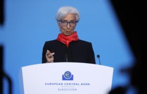 Imagen de la presidenta del Banco Central Europeo (BCE), Christine Lagarde. EFE/EPA/RONALD WITTEK/POOL