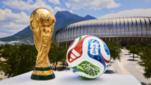 Figuras emblemáticas de Estados Unidos, Canadá y México, como las estrellas, la hoja de arce y el águila, dan identidad a Trionda, el balón oficial del Mundial de 2026 que este jueves fue presentado en sociedad por la FIFA y Adidas, la compañía multinacional alemana de equipamiento deportivo. EFE/ADIDAS***SOLO USO EDITORIAL/SOLO DISPONIBLE PARA ILUSTRAR LA NOTICIA QUE ACOMPAÑA (CRÉDITO OBLIGATORIO)***
