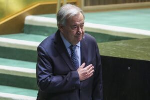 Foto de archivo del secretario general de la ONU, António Guterres. EFE/SARAH YENESEL